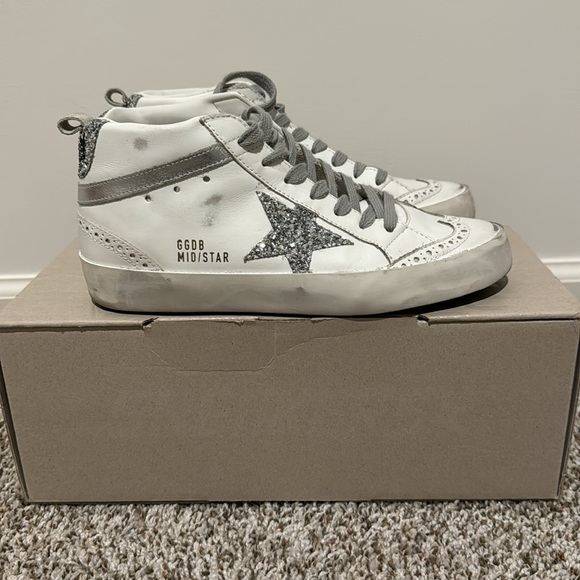Golden Goose White Midstar Sneakers - Picture 5 of 11